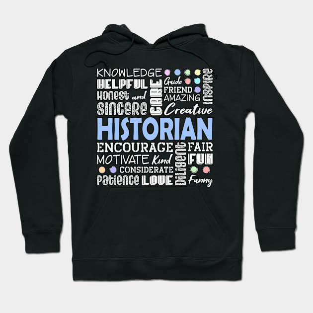 Historian Love Words Hoodie by White Martian